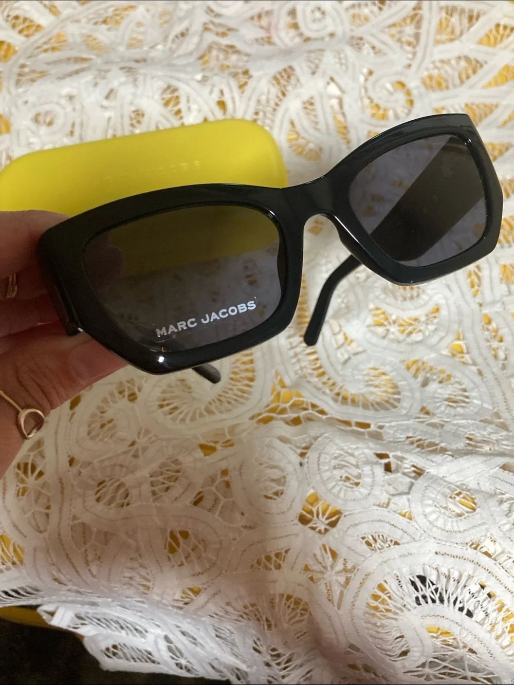 Marc Jacobs Black Sunglasses with Yellow Case